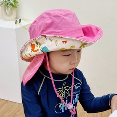 후니네 영유아 공룡 목덮개 사파리 모자