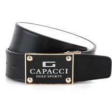 CAPACCI 運動皮革高爾夫球帶, 黑色 (JK-CAG001)