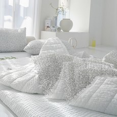 SCOHome 韓國製造雪花涼感泡泡紗邊緣鋪棉被