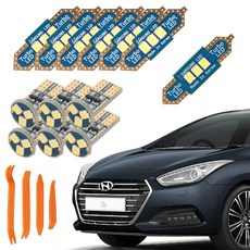 CARTEM 車用 Luna LED 室內燈+拆卸工具全套組, 現代 i40 轎車款 天窗型 2011年 9月~, 1套