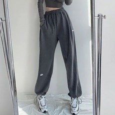 Goodif 女款感性風寬鬆闊腿束口褲