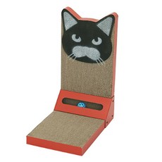 부투펫 고양이 얼굴 장난감 L자 스크래쳐, 혼합색상, 1개