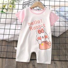 베베니즈 유아용 통기성 귀요미 캐릭터 반팔 롬퍼