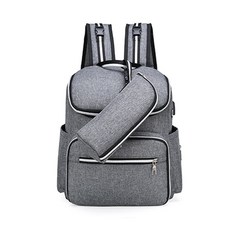 JH Company 素色收納後背包, 灰色