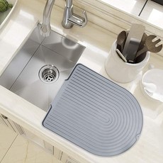 Ants 橢圓形防滑瀝水乾燥墊, 1個, 1層, 灰色