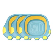 블럭마트 접이식 세수대야, 그린, 3개
