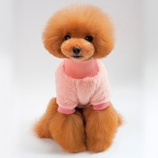 MING Z 寵物刷毛高領T恤, 粉紅色