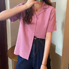 Selene 女性基本款短袖襯衫