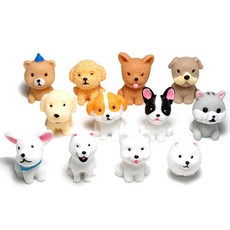 Fores 玻璃容器生態瓶材料 迷你小狗公仔 12款 DIY套裝, 1套, 混色