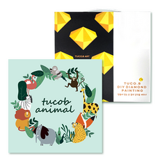 TUCO.B 藝術寶石十字繡 DIY 套組 25 x 25 cm, Tucobi 動物(D25-17), 1套