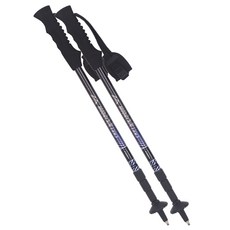 Square 4段式伸縮輕量登山杖 2入, 黑色