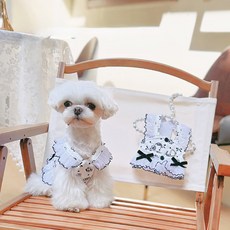 Puppy Dream 寵物荷葉邊迷你裙無袖上衣 10027, 1個, 白色