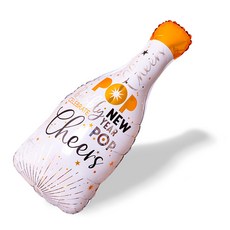 WOW PARTY KOREA 乾杯香檳氣球, 白色, 3個