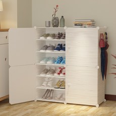 DIY原木紋門型鞋櫃 84*32*94cm, 單色