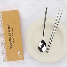 Bloom at home 激光匙筷餐具, 混色, 湯匙5入+筷子5雙, 1組