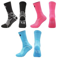 SNF 스포츠양말 3켤레 세트 JIA09, 21 BL, PK, SB