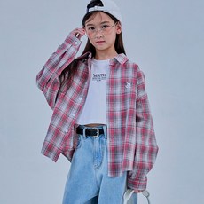 Buried 兒童寬鬆版格紋襯衫