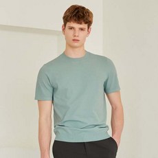 MAESTRO 男款縐紗彈性圓領短袖毛衣 MASW2B953