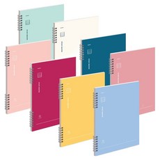 MUNID 彈簧橫線筆記本 8入組, 8種, 1組