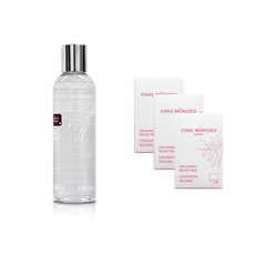 CINQ MONDES 肌膚護理卸妝水 200ml+化妝棉 30入 3組, 1套