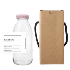 圓形奶茶瓶 300ml*10入+粉色蓋子 10入+貼紙 N7 10入+盒子 10入, 1套