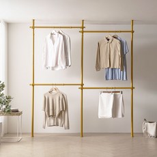 행거전문가 베이직 4단 옷걸이행거 38mm, 골드