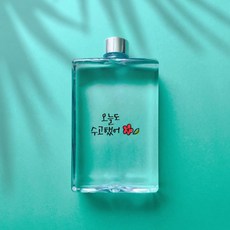 슬림 사각보틀, 6 오늘도 수고했어(투명), 500ml, 1개