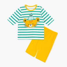 unifriend 童款30支棉插畫印花7分袖居家服套裝