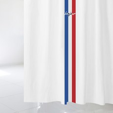 北歐風浴簾 sc541 S號 1520*1880mm+不鏽鋼掛鉤 12入+白色掛桿組合, 1套