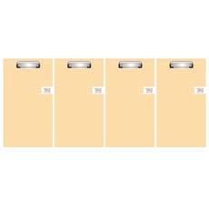 TOCTOC 彩色板夾, 4入, 黃色