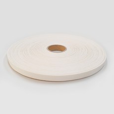 JSTrading 素面棉質標籤帶 10mm, 胚布色, 1個