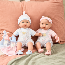 Berenguer 頂級精品雙胞胎娃娃套組 37公分 軟身 皇冠, 1套, 混合顏色