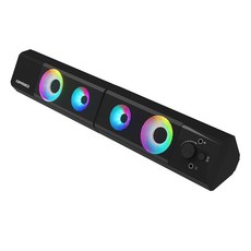 Dialgo Gaming Rainbow LED 條形音箱, 黑色的, DRGO-BS103