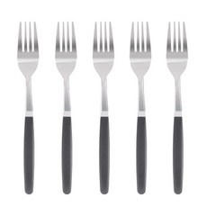 Maho餐具 Tint系列 成人叉 炭灰色 5入組, 5支, 深灰色