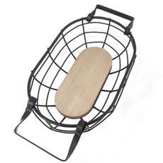 TCR 復古鐵藝雞蛋收納籃, 黑色, 1個