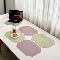 briview 北歐雙面餐墊, 淺綠色 + 薰衣草紫, 43 x 30 x 1.8cm