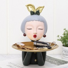 JHCompany 蝴蝶結女孩託盤擺飾, 綠色