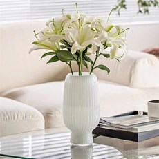 Mondspot 白瓷高級擺飾花瓶 B YY57596, 白色, 1個