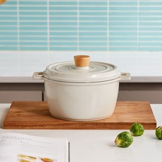 Modern House New Blanc 電磁爐用抗菌陶瓷塗層雙耳鍋, 20cm, 單一顏色, 1個, New Blanc 陶瓷塗層雙耳鍋 20CM