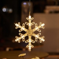 FANCY LIFE 聖誕裝飾吸盤燈, 雪花, 1個