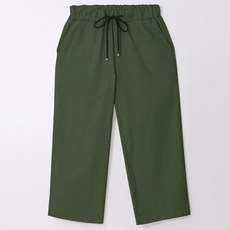 M.N.C 透氣亞麻寬版八分鬆緊長褲 MDLP317BJ