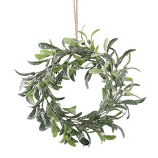 萬壽菊聖誕槲寄生蠟燭燭台花環, 綠色, 1個