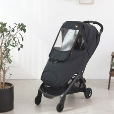 맘네스트 4계절 절충형 휴대용 유모차 방풍커버 M타입, 블루블랙, 1개