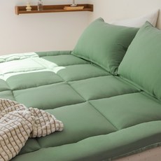 EBLANK 韓國製造 一件就夠 四季雙面保暖床墊, 東方綠