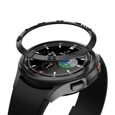 iamdue Galaxy智慧手錶3D邊框保護殼, 黑色