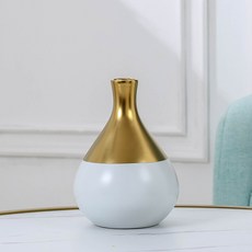 金色與白色花瓶室內花瓶 YT_RA131, 混色