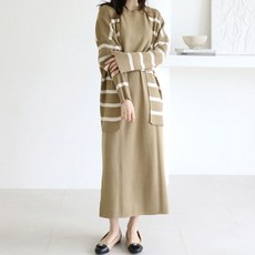 바네사빈 니트 원피스 + 숄 가디건 투피스 세트 v00828