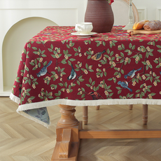 S-Vins 現代風桌巾, Jikdapji 紅色, 90 x 90 cm, 1個