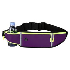 戶外運動腰線亮點防水口袋腰帶腰包, 紫色