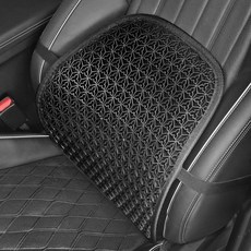 XFIT 不悶熱蜂巢矽膠透氣夏季車用腰部靠背墊, 2個, 黑色